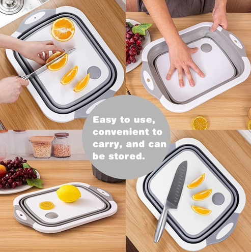 Magic 3-in-1 Klapp-Schneidebrett mit Auffangbox